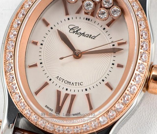 Chopard手錶 蕭邦快樂鑽系列橢圓型機械6T28新款 蕭邦時尚男士腕表 蕭邦全自動機械男表  hds1688